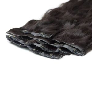 Wavy Black Clip In seamless Hair Extension